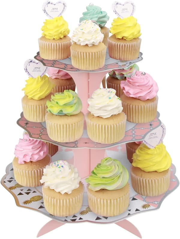 (32cm)Cupcake Stativ 3-lags Papp Stativ for Babyshower