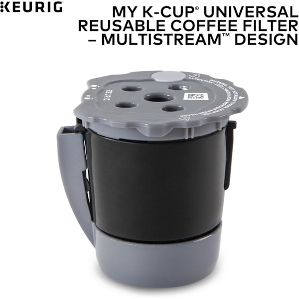 Kompatibel med Keurig My K-Cup Universal Återanvändbar Filter MultiStream Technology - Grå