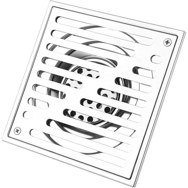1 stk (150*150mm) Rustfrit Stål Lugtfri Gulvafløb Bruser