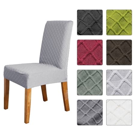 1 stk Stretch Solid Diamond Lattice Spisestoltrekk Slipcover Re