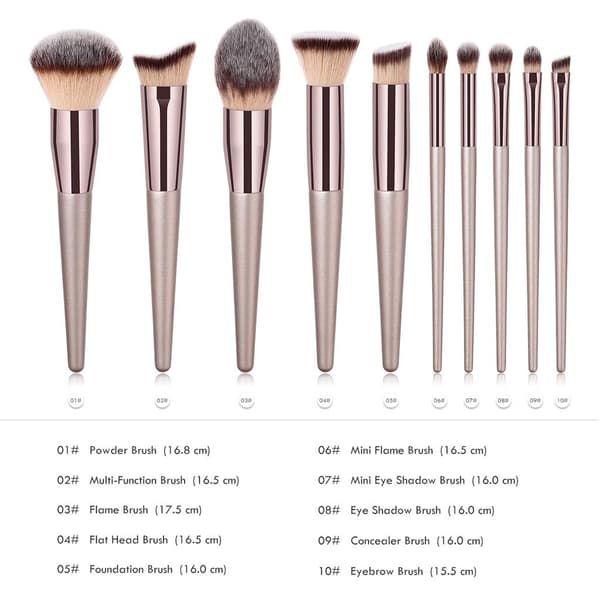 10 stk. makeupbørster makeupværktøjer