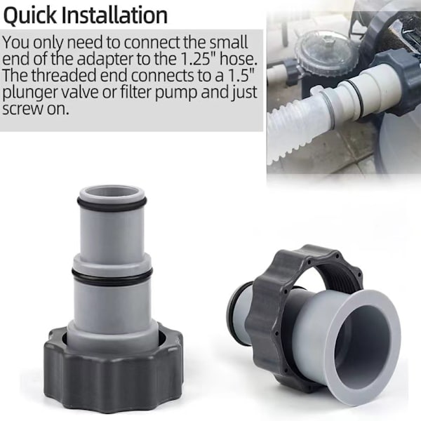 2-delt Pool Adapter, INTEX A-serie Udskiftnings-slangeadapter