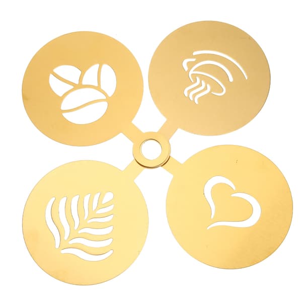 4 st kaffe latte formar kaffedekorationsmallar