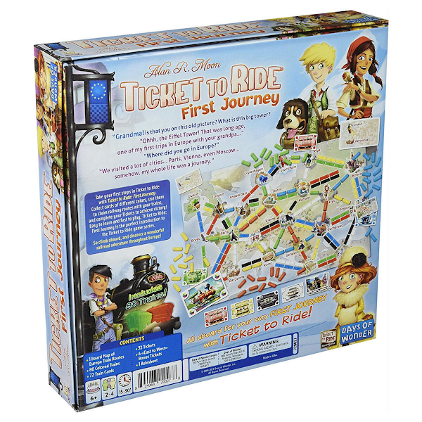 Ticket To Ride: First Journey Europe Brädspel För 2-4 Spelare A