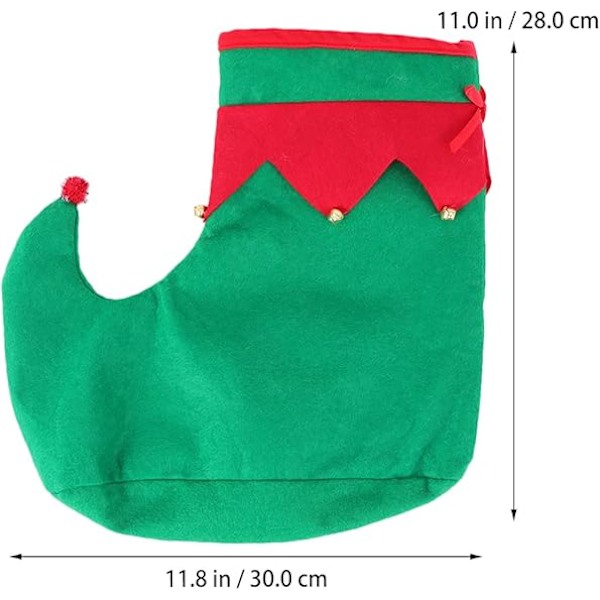 Jultomteskor för vuxna Roliga Elfskor Herr Stövlar Tofflor Herrar Nyhetstofflor Clownskostym Vuxna Clownskor Varma C