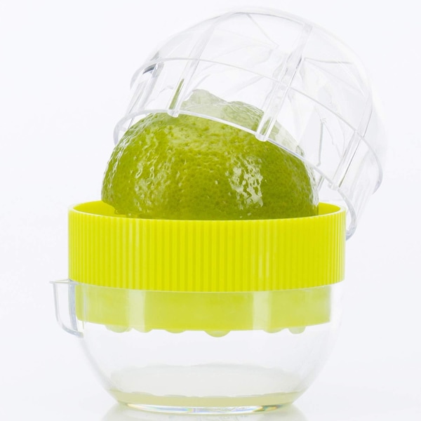 1 \"frisk og frugtig\" citron- og limepresser med beholder og