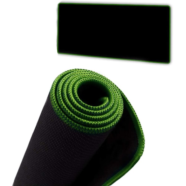 Förlängt Gaming Musmatta, med Sydd Kantlinje (60x30 cm), Vattentät Tangentbordsmatta, Grön