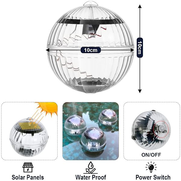 Aurinkokelluva valo, Magic ball Solar Pool Light, aurinkouima-allasvalo