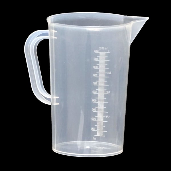 1 l plastmålebeger med håndtak - 1000 ml måling
