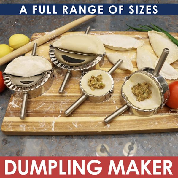 Bästa Köksredskap Rostfritt Stål Ravioliform Dumplingtillverkare Wrapper Dej Cutter Kökstillbehör (L: 4,5 tum)