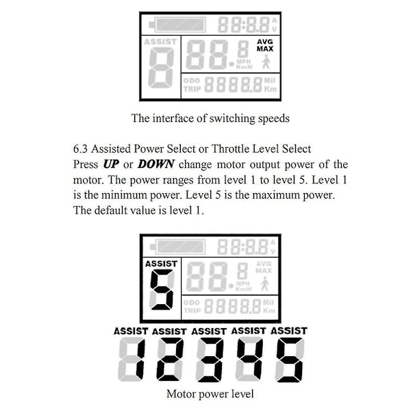 King-meter J-lcd Display Elektrisk Cykel Instrument Monitor E-cykel