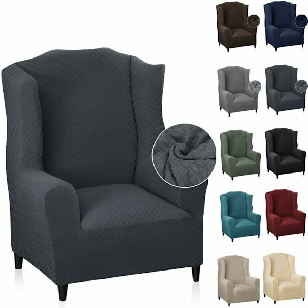 Elastisk lænestolbetræk med ører 1 stykke Jacquard sofa beskytter