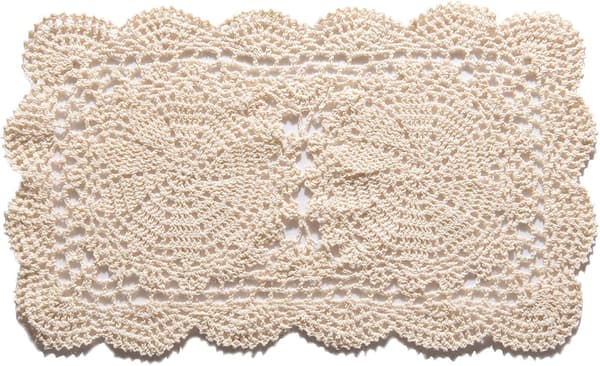 2 stk. 30*45cm Håndhæklede Udhulede Blomster Vævede Bucolic