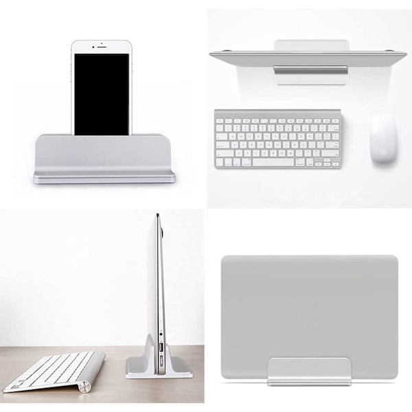 Vertikalt Laptopställ, Vertikalt Stativ för Skrivbord med Justerbar Dockstorlek, Laptopställ Kompatibelt med Alla