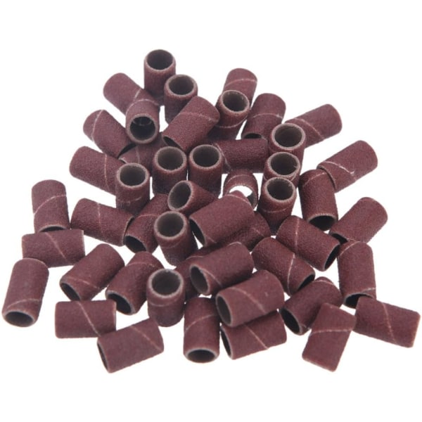 100 st Sander Bits Tips Sleeves Manikyr Tillbehör, 80 Grit