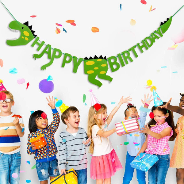 Happy Birthday Banner Dinosaur Bunting Children's Party