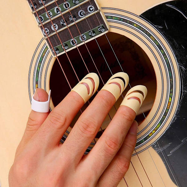 6 Gitarrfingerpaddlar Stålsträngsgitarr och Klassisk Gitarr