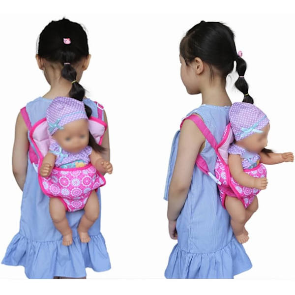 Babydocka Bärsele Ryggsäck Docktillbehör Fram och Bak Bärsele