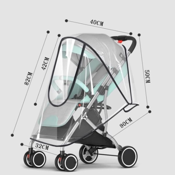 1 Stycke Universal Vagn Regnöverdrag Barnvagn Vind