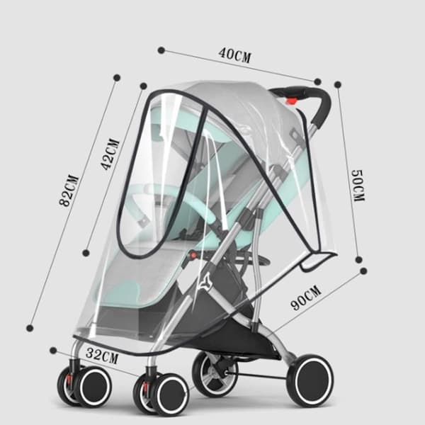 1 Stykke Universal Barnevogn Regnbeskyttelse Barnestøtte Vind
