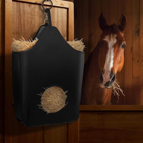 1 stk. Hay Horse Feed Bag, Slitesterk Saktefôringsnett for Høy
