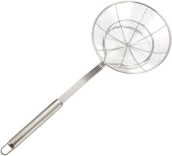 Rustfrit Stål Køkken Tråd Skummerske med Spaltede Mad Net