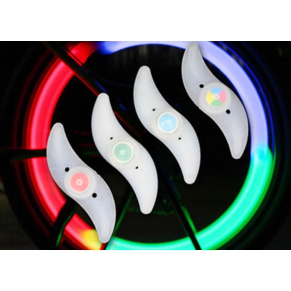 LED-hjulljus (blå + flerfärgad) Set om 2 för MTB-ekrar för