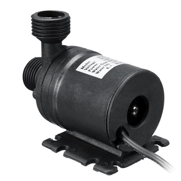 Erittäin hiljainen Mini DC 12V Nosto 5M 800L/H Harjaton Moottori Uppopainevesipumppu