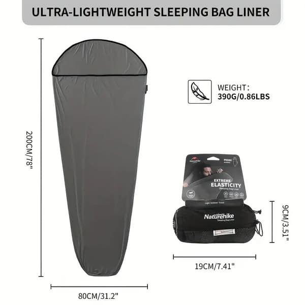 Sovsäck med hög elasticitet, innerfoder, utomhusvandring, ultralätt innerfoder