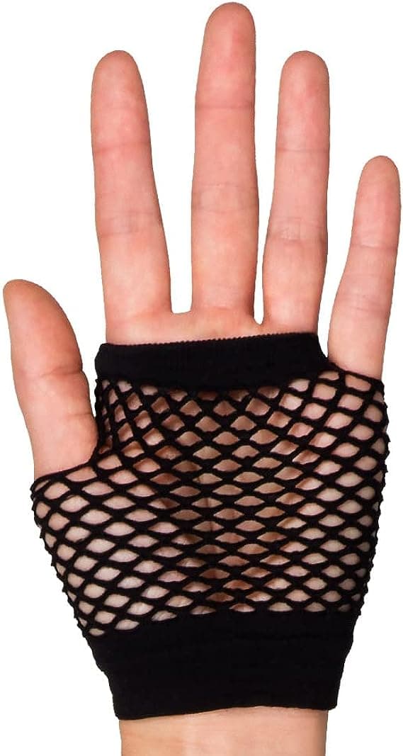 Svarte Mesh-hansker, One Size Dame