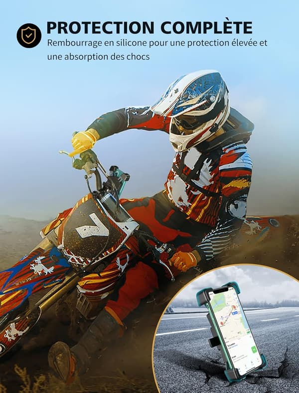 360° mobiltelefonholder, anti-vibrations rustfrit stål