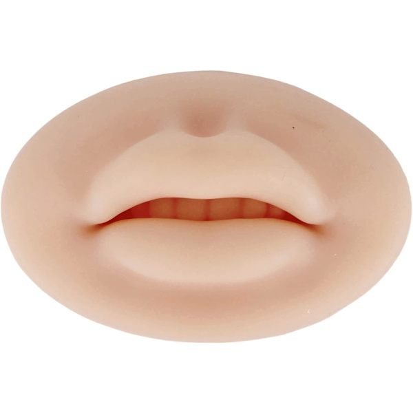 1 stk myk og semi-permanent 3D silikonleppe med ekte