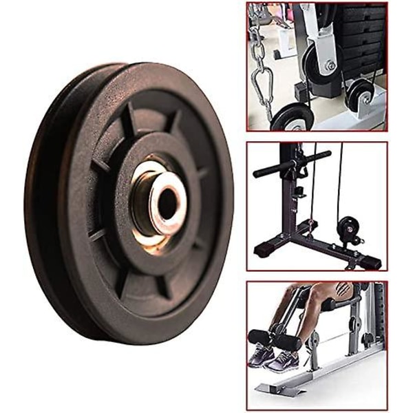 90mm Gym Pulley Wheel, Universal Bearing Pulleys för Cable Machine Fitness Equipment Wearproof Abration Spare Part