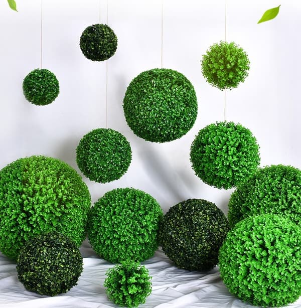 Kunstig plante, Høj Simulation Græs Bold Plastik Græs Bold