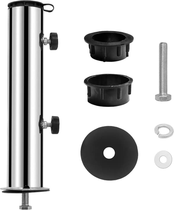 300*57mm, Universal rustfritt stålbrakett for granittparasoll