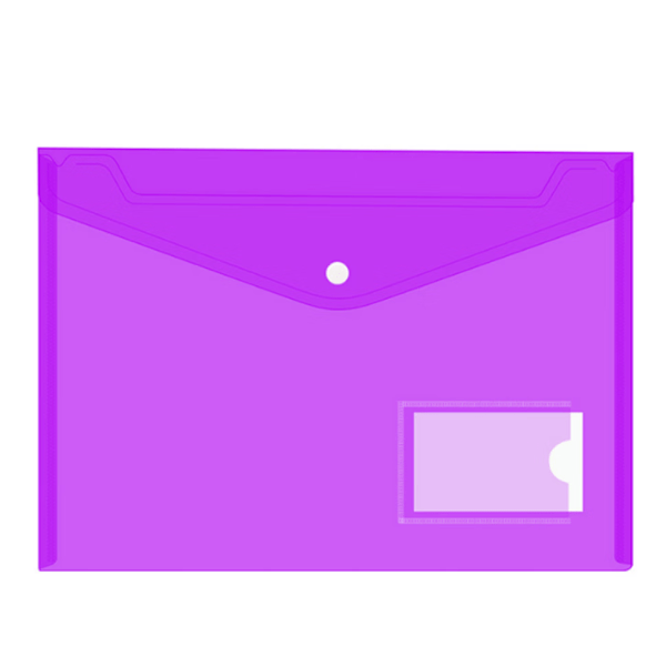 20-pack A4 Plastmapp (Lila) - Dokumentfickor - Tryckknapp
