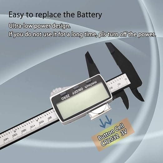 Stor LCD Elektronisk Linjal Mikrometer, mm/tum Konvertering,