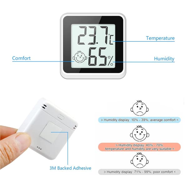 3 stk. Innendørs Termometer Mini Digital Termometer Hjem
