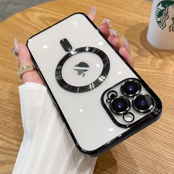 Transparent TPU-fodral med MagSafe för iPhone 13, Blå