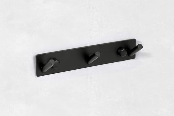 Håndkleholder i svart rustfritt stål - Badkrokholder