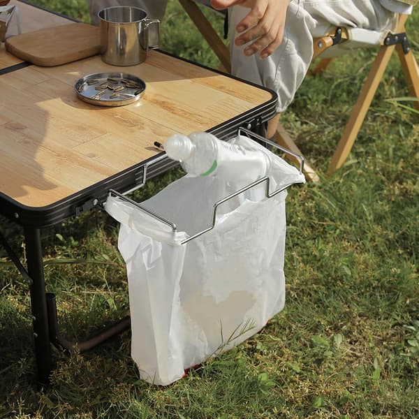 1 stycke (Silver) Sopsäckshållare Hängande Ställ Kök Camping