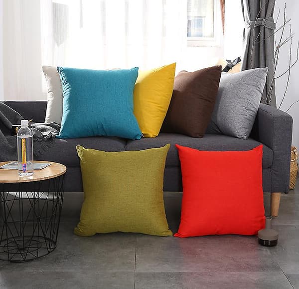 Sett med 2, 30x50cm, dekorative chenille sofa putetrekk dekorasjon, gul