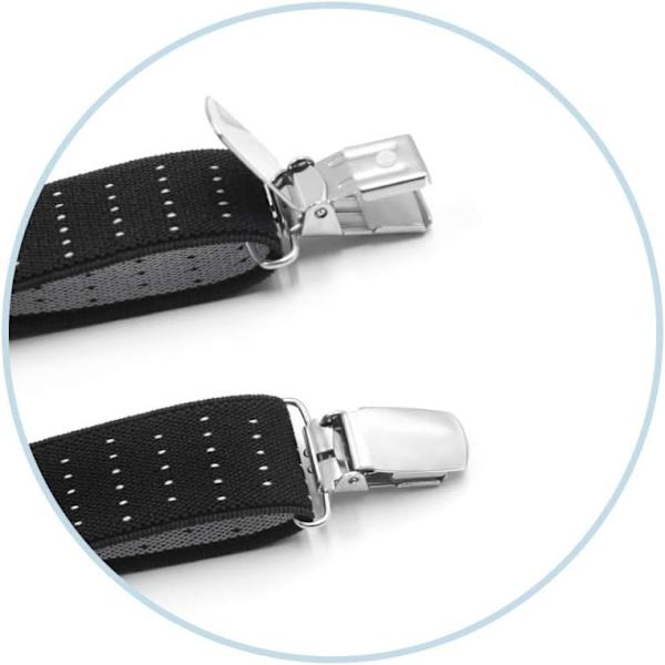 Justerbare Elastiske Suspenderstropper til Mænd, Y-Style, Sort, Mili