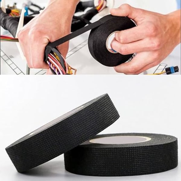 19mm x 15m sort scotch tape 4 ruller, Sort Isolerende Klæbebånd