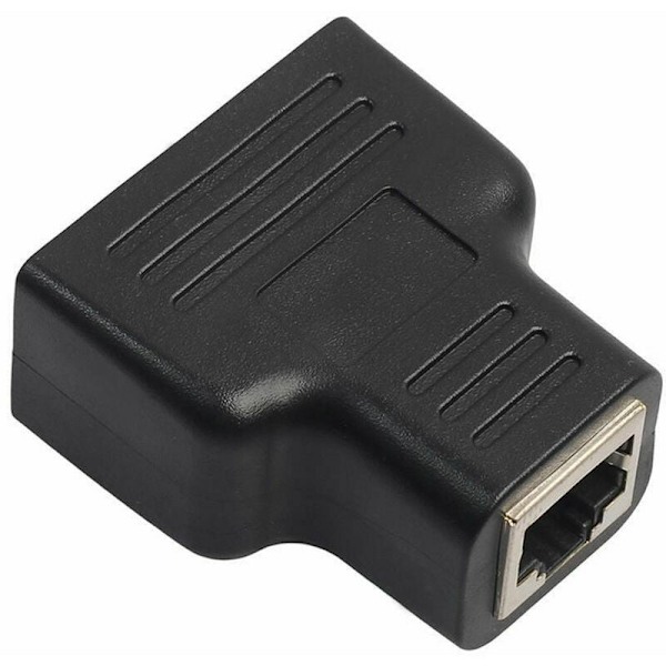 Rj45 Splitter Adapter 1 til 2 Port Hunn til Hunn Internett Extender
