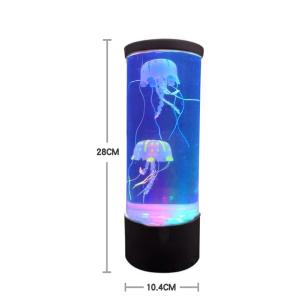Färgglad LED-manet lavalampa med fjärrkontroll och 7 färger