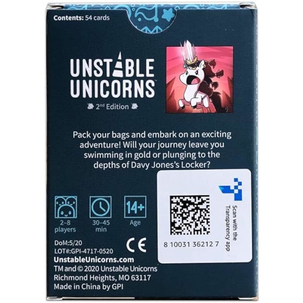 Instabil Unicorn Expansion Pack Äventyrskortspel Ålder 14 2-8