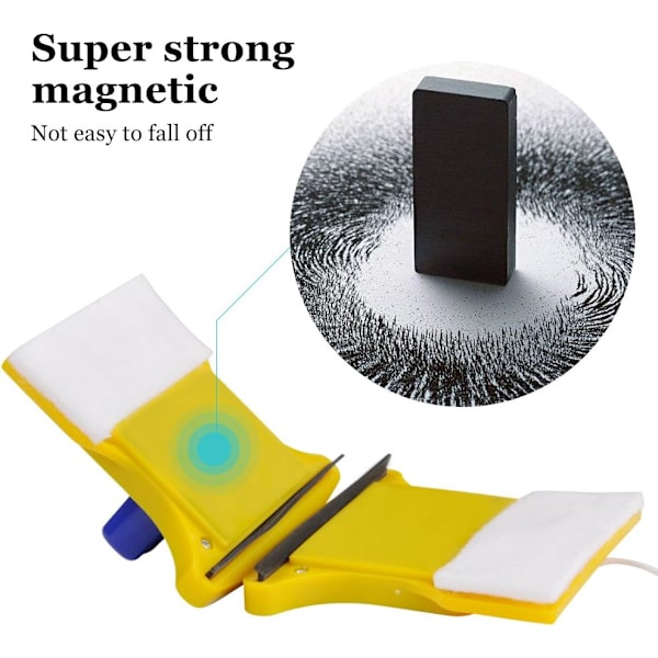 1 Styk Dobbeltsidet Rengøringsklud Magnetisk Vindue Rengøringsmiddel Glas