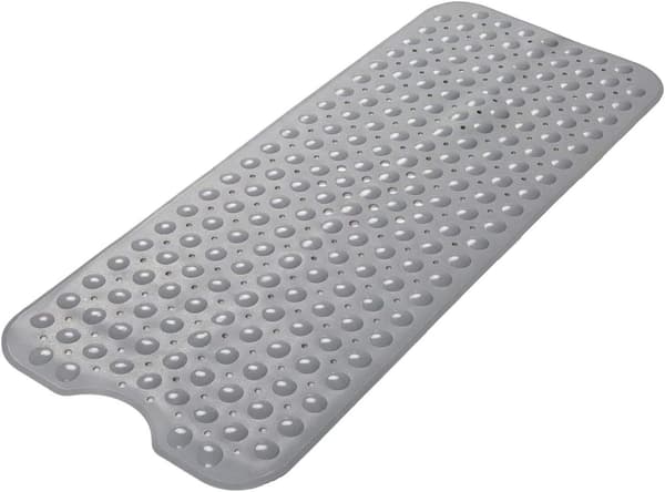 Badrumsmatta för badkar, halkfri, mögelbeständig, extra lång