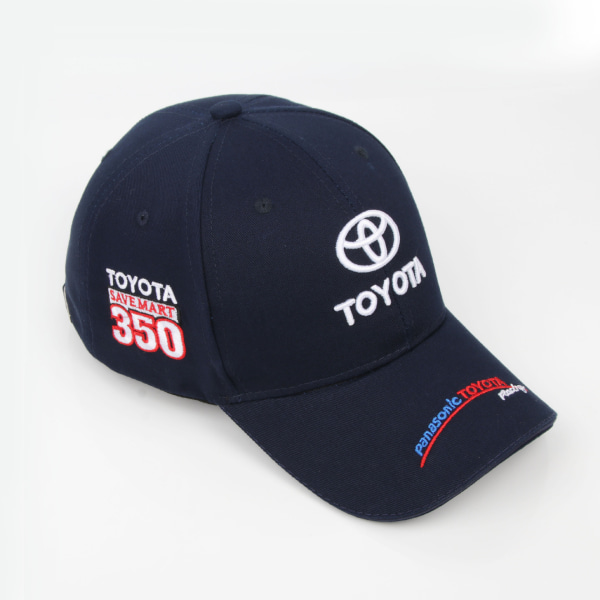 TOYOTA baseballkasket F1 fan racing kasket buet brim kasket - marineblå